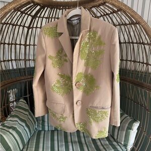 Anthropologie Dhruv Kapoor Oversized Sequin Blazer